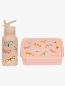 ALittleLovelyCompany Spisetid-A Little Lovely Company Madkasse & Flaske, Butterflies