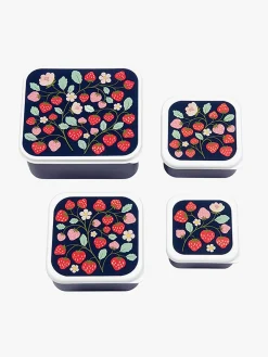 ALittleLovelyCompany Spisetid-A Little Lovely Company Madkasse & Flaske, Strawberries