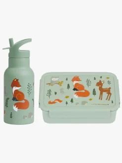 ALittleLovelyCompany Spisetid-A Little Lovely Company Madkasse & Flaske, Forest Friends