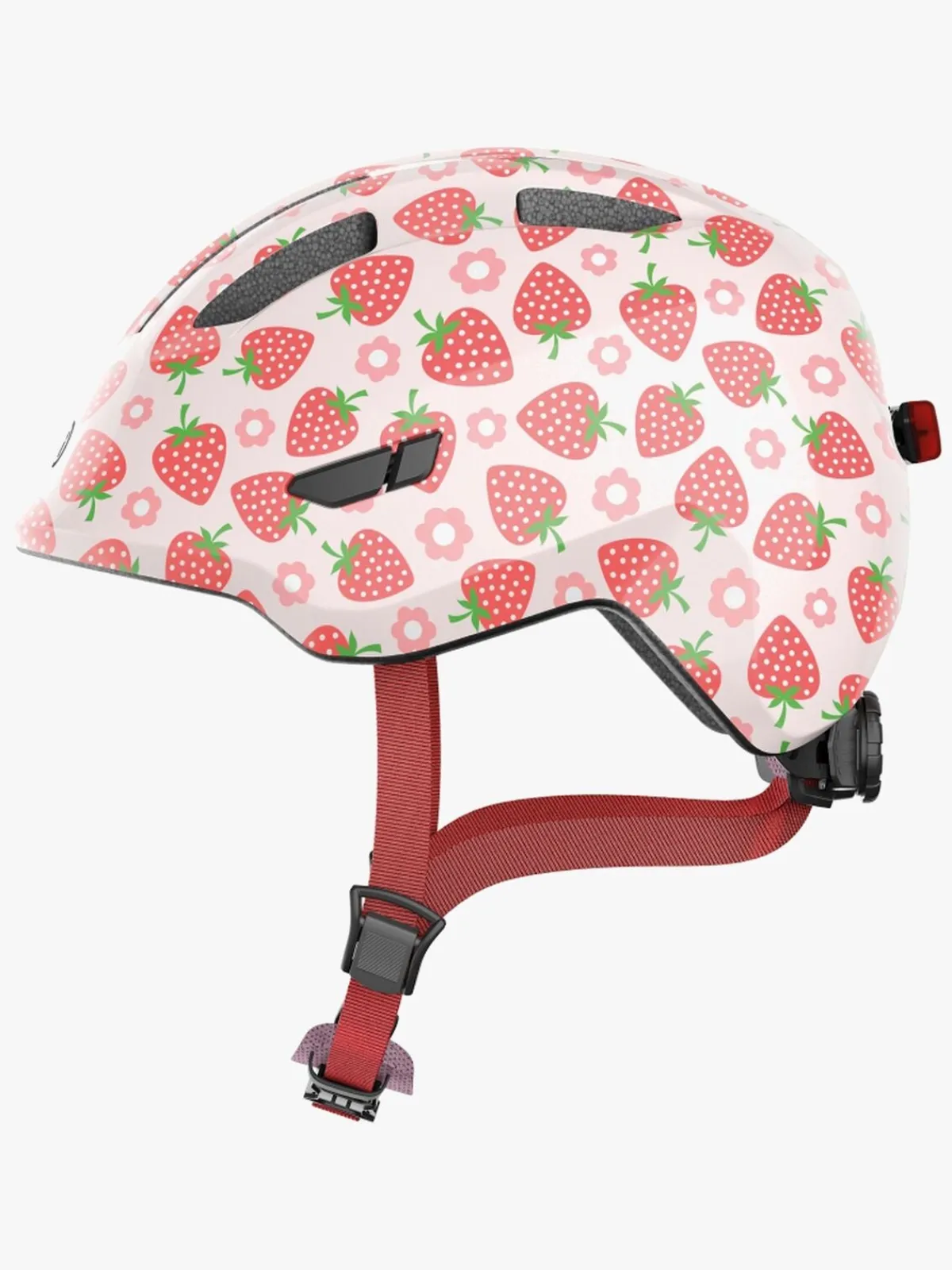 ABUS Cykler-Smiley Led Hjelm, Rose Strawberry