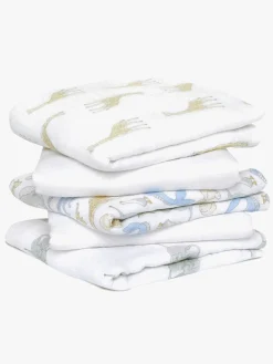 Stofbleer, Nusseklude & Babytæpper|AdenAnais Aden + Anais™ Essentials Stofble 5-Pak, Natural History Hvid