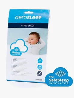 Børnesenge & Tilbehør|AeroMoov SafeSleep Faconsyet Lagen 60x110 cm til Weekendseng, Hvidt