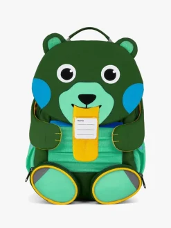 Tasker|Affenzahn Large Friend Rygsæk 8L, Creative Bear Grøn/Blå/Gul