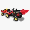 Pedal- & Gåbiler|AlexGarage1 Alex's Garage Pedaltraktor med Skovl, Rød
