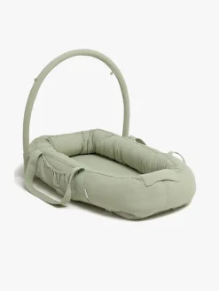 Børn AliceFox Børnesenge & Tilbehør-Alice & Fox ALBA Babynest med Håndtag, Green Muslin