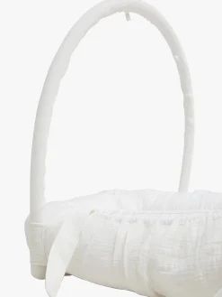 Børn AliceFox Børnesenge & Tilbehør-Alice & Fox ALBA Babynest med Håndtag, White Muslin
