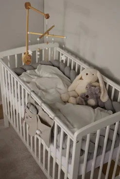 Sengetøj|AliceFox Alice & Fox ALEAH Flettet Sengerand 350cm, Light Grey Grå