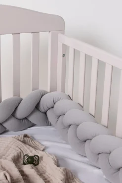 Sengetøj|AliceFox Alice & Fox ALEAH Flettet Sengerand 350cm, Light Grey Grå