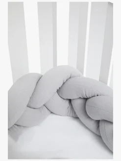 Sengetøj|AliceFox Alice & Fox ALEAH Flettet Sengerand 200cm, Light Grey Grå