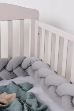 Sengetøj|AliceFox Alice & Fox ALEAH Flettet Sengerand 200cm, Light Grey Grå