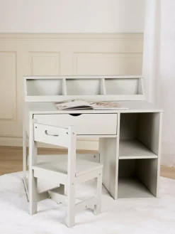 Børnemøbler|AliceFox Alice & Fox FAY Skrivebord med Stol, Light Grey Grå