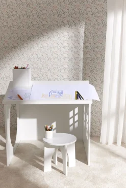 Børnemøbler|AliceFox Alice & Fox  Huset Tegnebord med Skammel, Hvid