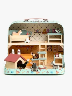 Dukker & Bamser|AliceFox Alice & Fox Kuffert Dukkehus, Blå Blå