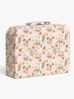 AliceFox Dukker & Bamser-Alice & Fox Kuffert Dukkehus, Lyserød/blå