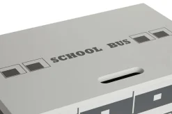 Børn AliceFox Opbevaring-Alice & Fox Legetøjskasse Skolebus, Sort/Hvid