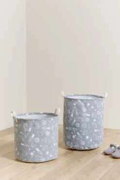 Opbevaring|AliceFox Alice & Fox Opbevaringskurv 2-pak Space, Grey/white