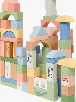 Babylegetøj|AliceFox Alice & Fox Træklodser Safaridyr 120 Stk.