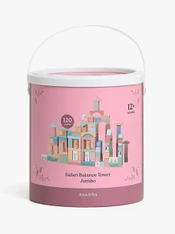 Babylegetøj|AliceFox Alice & Fox Træklodser Safaridyr 120 Stk.