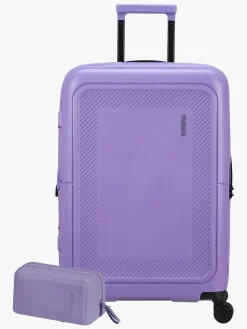 Tasker|AmericanTourister American Tourister Dashpop Kuffert 76-84L & Toilettaske POP, Violet Purple