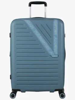 Tasker|AmericanTourister American Tourister Dynabelt Spinner Kuffert 68L, Rainstorm Blue