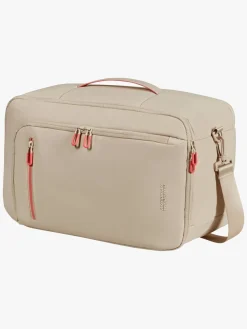 Tasker|AmericanTourister American Tourister Puffy POP 3-Way Håndbagage 21L, Beige Beige/Orange