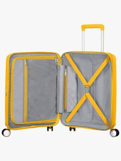 Tasker|AmericanTourister American Tourister Soundbox Spinner Rejsekuffert 35.5L, Golden Yellow Gul