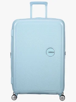 Børn AmericanTourister Tasker-American Tourister Soundbox Spinner Kuffert 97L, Pastel Blue
