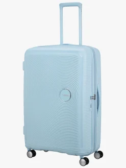 Børn AmericanTourister Tasker-American Tourister Soundbox Spinner Kuffert 97L, Pastel Blue