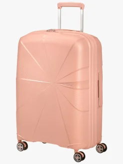 Børn AmericanTourister Tasker-American Tourister StarVibe Spinner Kuffert 70-77L, Metallic Peach
