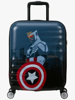 Tasker|AmericanTourister American Tourister Wavebreaker Kuffert 36L, Marvel Captain America City Blå