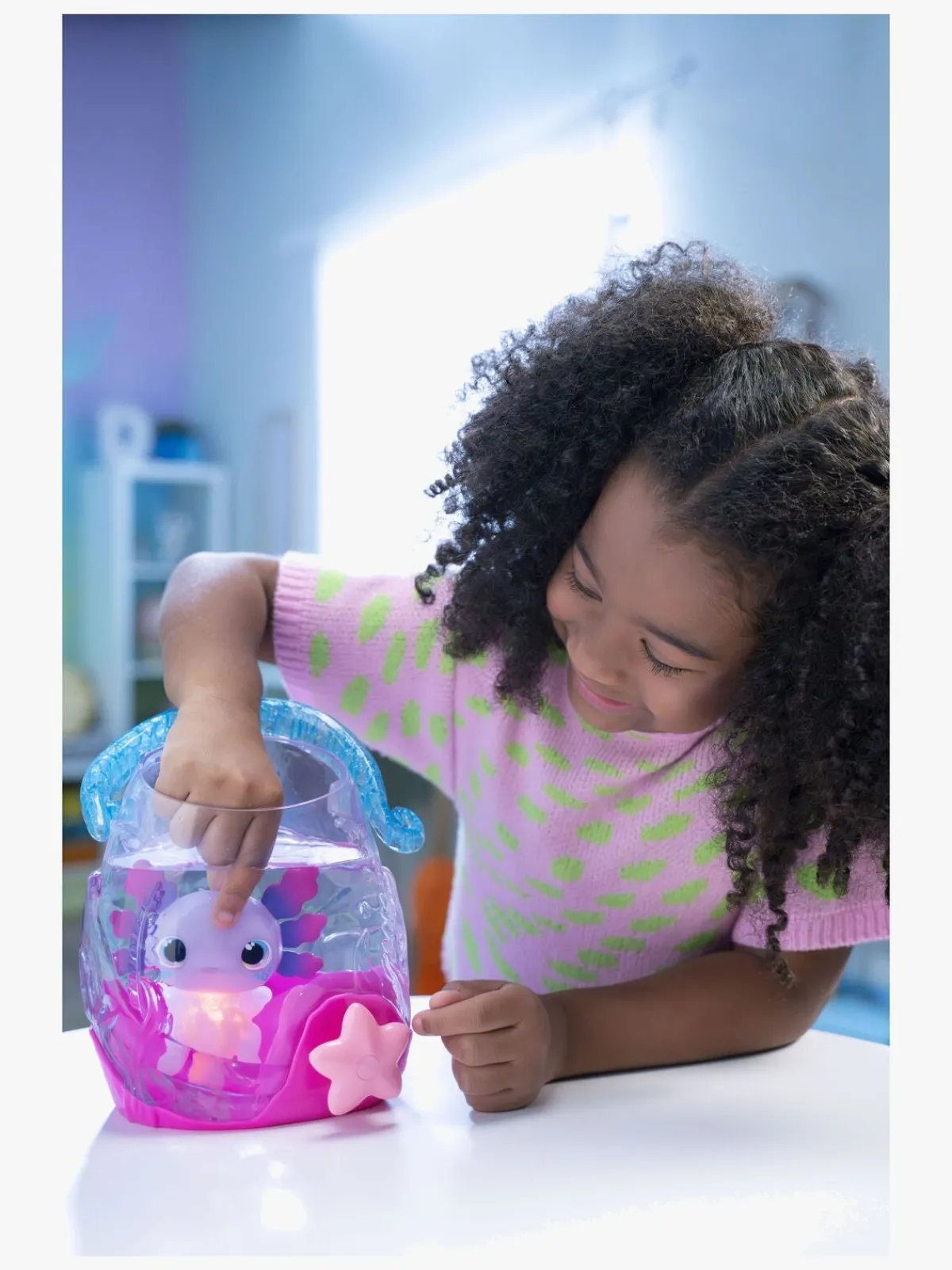 Animagic Vandlegetøj-Let's Glo Axolotl Bubble Reff Badelegetøj