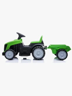 Azeno Elbiler & -Køretøjer-Eltraktor m. Anhænger, Grøn