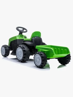 Azeno Elbiler & -Køretøjer-Eltraktor m. Anhænger, Grøn