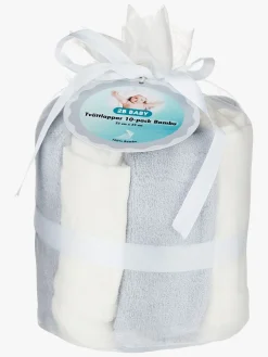 2BBaby Pleje & Hygiejne-2B Baby Vaskeklude Bambus 10-pak, Grå/Hvid