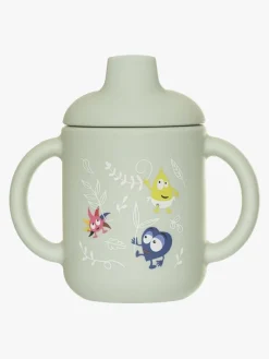 Babblarna Spisetid-Silikonekop med Låg Naturtema, Grøn