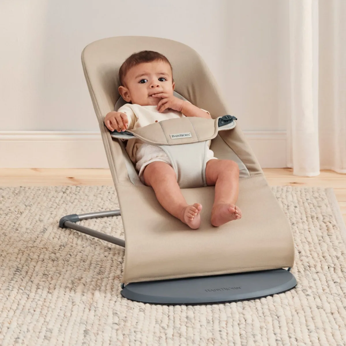 Skråstole & Babygynger|BABYBJORN BabyBjörn Balance Soft Skråstol Woven, Khaki/Beige Grøn/Beige