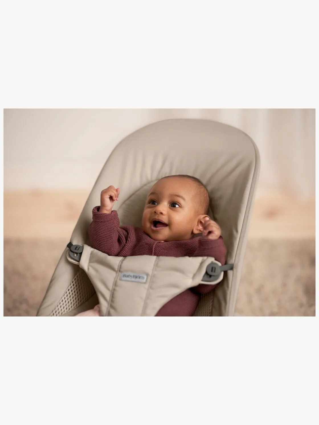 Skråstole & Babygynger|BABYBJORN BabyBjörn Balance Soft Skråstol Tri-Fabric, Sandgrå