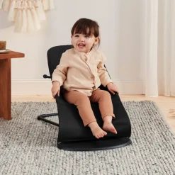 BABYBJORN Skråstole & Babygynger-BabyBjörn Balance Soft Skråstol Woven, Sort/Mørkegrå