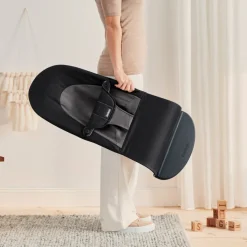 BABYBJORN Skråstole & Babygynger-BabyBjörn Balance Soft Skråstol Woven, Sort/Mørkegrå