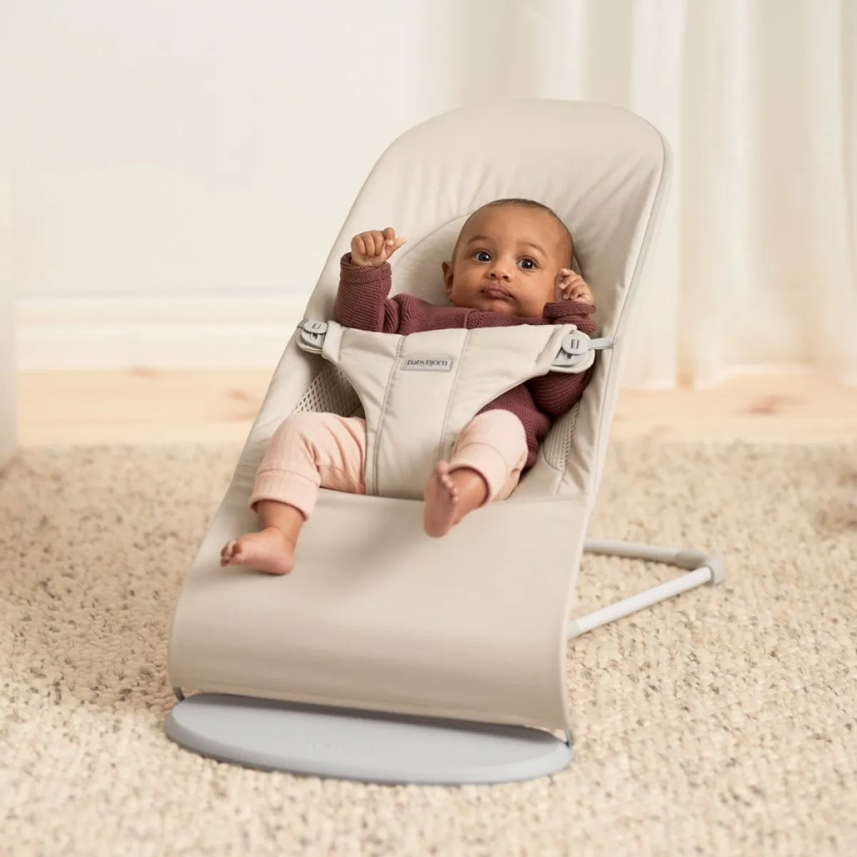 BABYBJORN Skråstole & Babygynger-BabyBjörn Balance Soft Skråstol Woven/Jersey, Lys