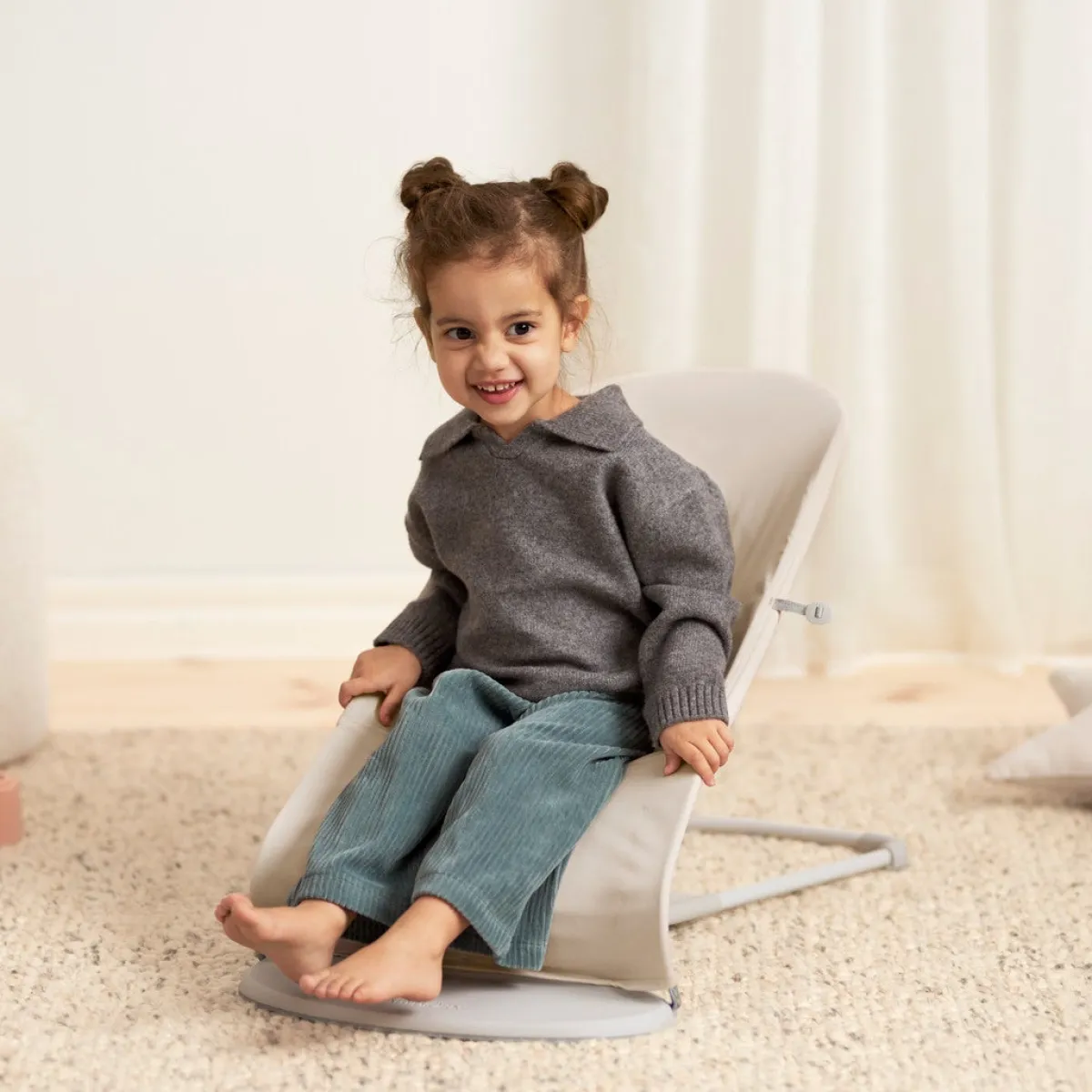 BABYBJORN Skråstole & Babygynger-BabyBjörn Balance Soft Skråstol Woven/Jersey, Lys