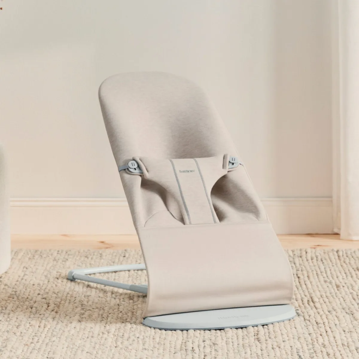 Skråstole & Babygynger|BABYBJORN BabyBjörn Bliss Skråstol 3D Jersey inkl. Sjove Øjne, Lys/Pastel Beige