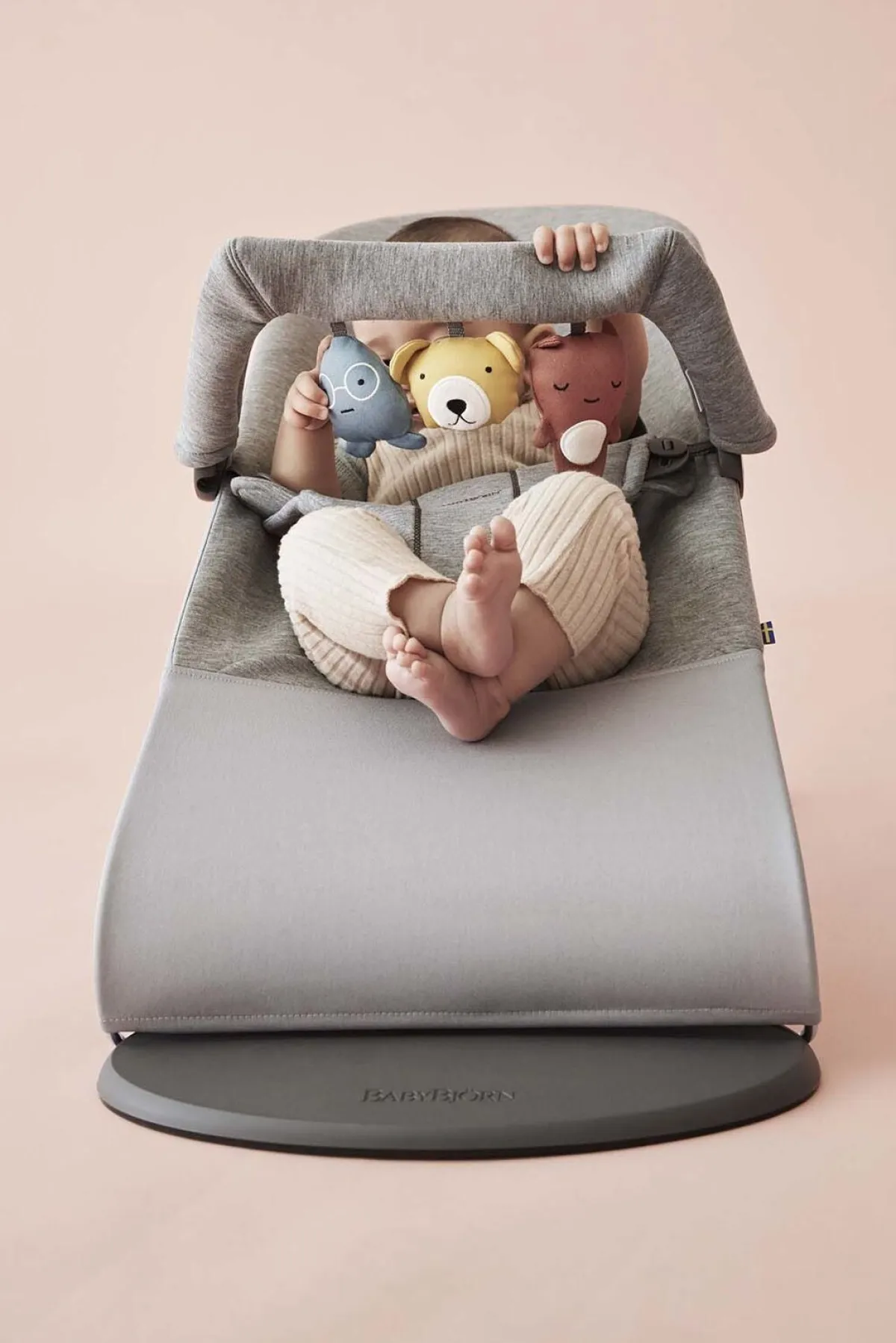 BABYBJORN Skråstole & Babygynger-BabyBjörn Bliss Skråstol 3D Jersey, Lysegrå