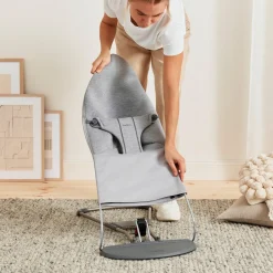 BABYBJORN Skråstole & Babygynger-BabyBjörn Bliss Skråstol 3D Jersey inkl. Legetøj, Lysegrå