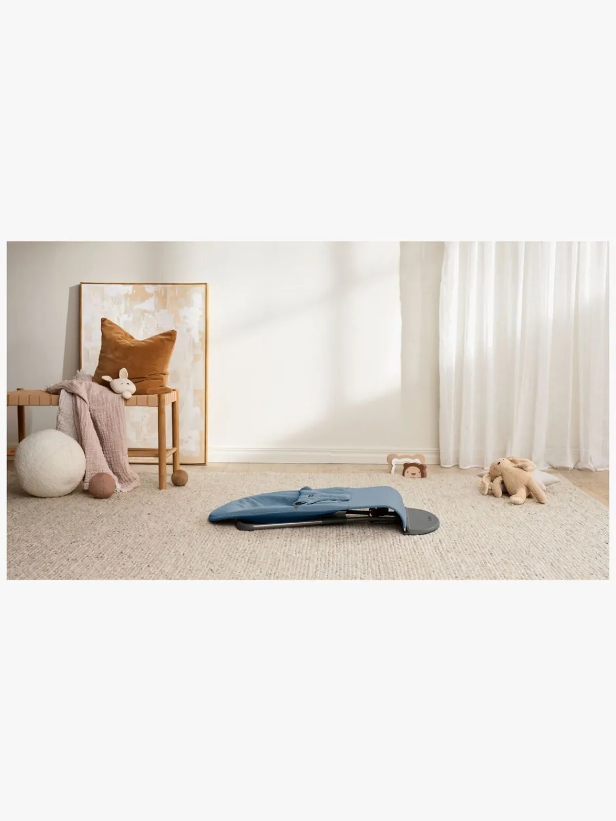 Skråstole & Babygynger|BABYBJORN BabyBjörn Bliss Skråstol Woven Mélange, Blå Blå