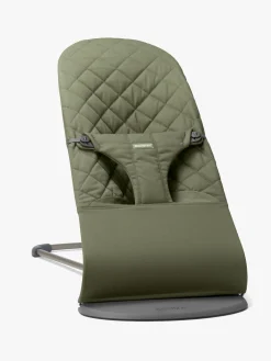 Skråstole & Babygynger|BABYBJORN BabyBjörn Bliss Skråstol Woven Classic Quilt, Mørkegrøn Grøn