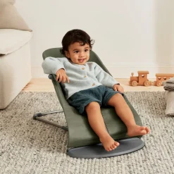 Skråstole & Babygynger|BABYBJORN BabyBjörn Bliss Skråstol Woven Classic Quilt, Mørkegrøn Grøn