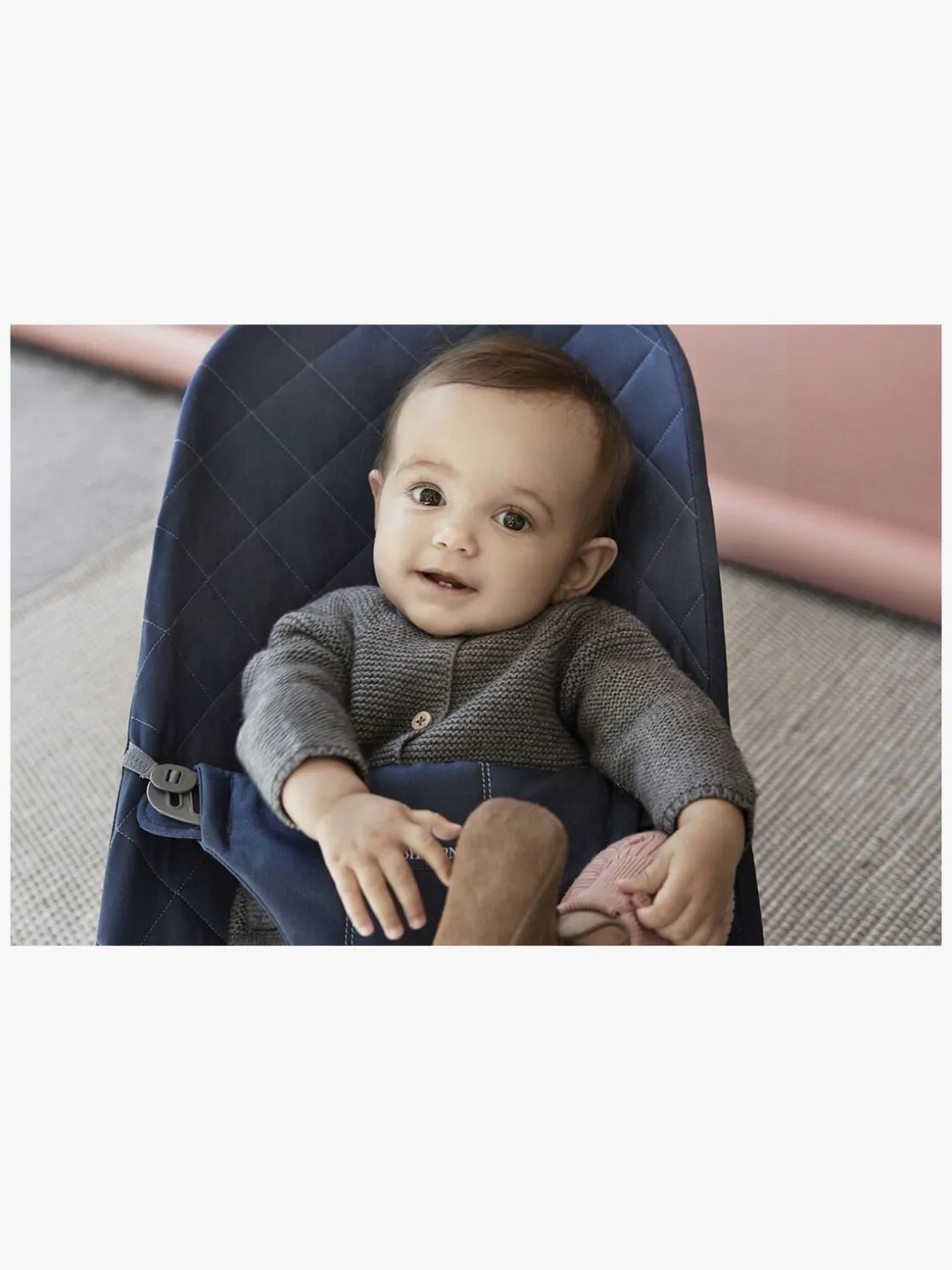 Skråstole & Babygynger|BABYBJORN BabyBjörn Bliss Skråstol Woven Classic Quilt, Midnatsblå Blå