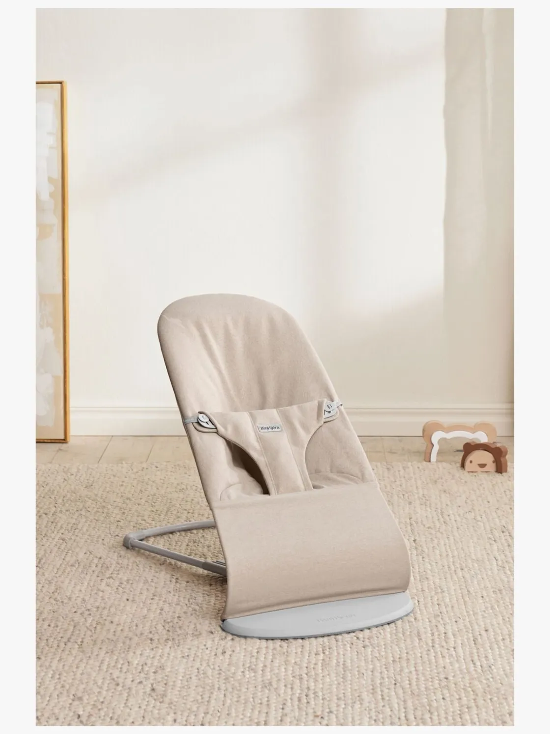 Skråstole & Babygynger|BABYBJORN BabyBjörn Bliss Skråstol Woven Mélange, Lys Beige