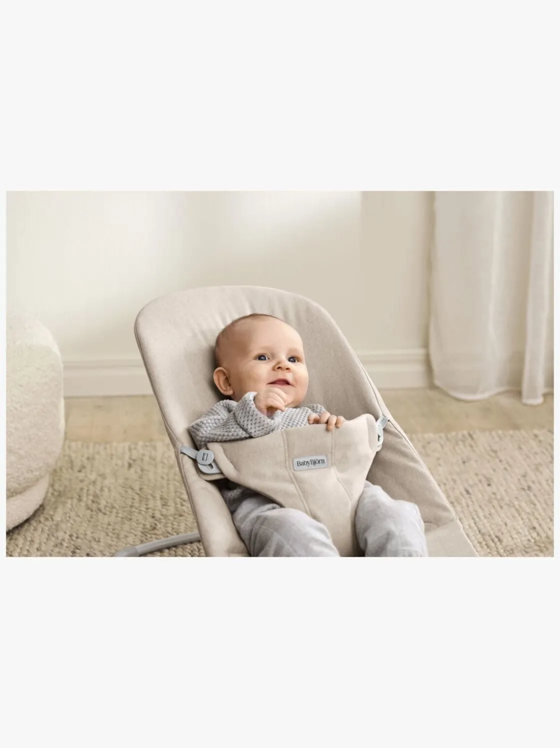 Skråstole & Babygynger|BABYBJORN BabyBjörn Bliss Skråstol Woven Mélange, Lys Beige